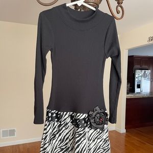 Black&White Zebra Print Dress (Size8) Worn 1x!!